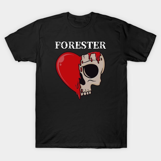 Forester / Skull Love Style T-Shirt by bentoselon